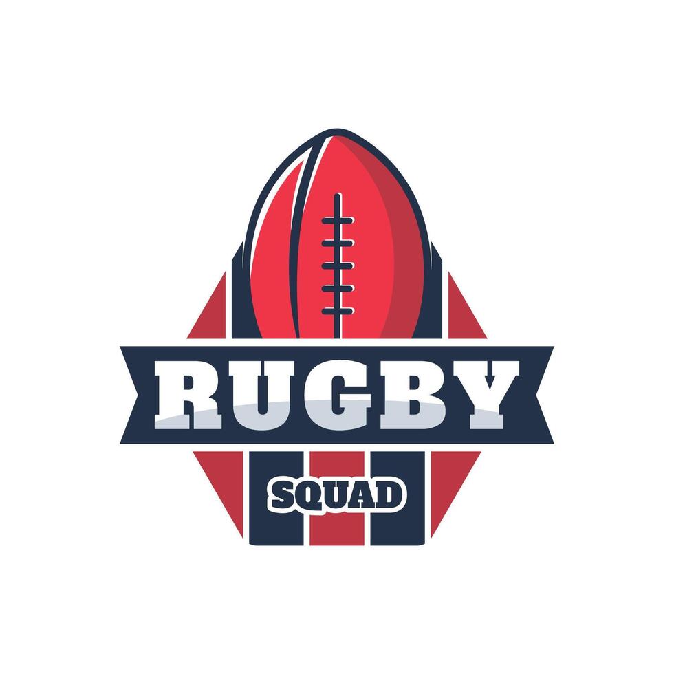Rugby Ball Logo Vector Icon