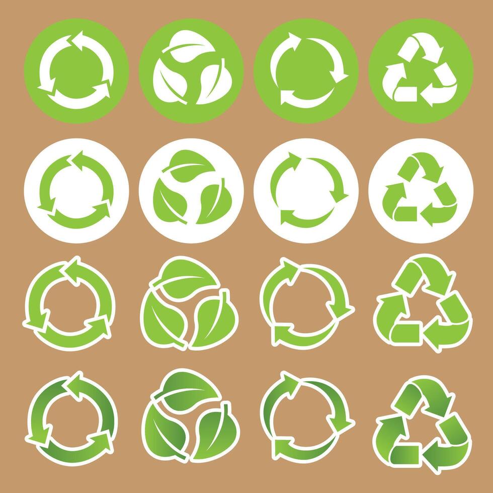 recycle reuse reduce Logo design for decorate Earth Day Enviralment vector