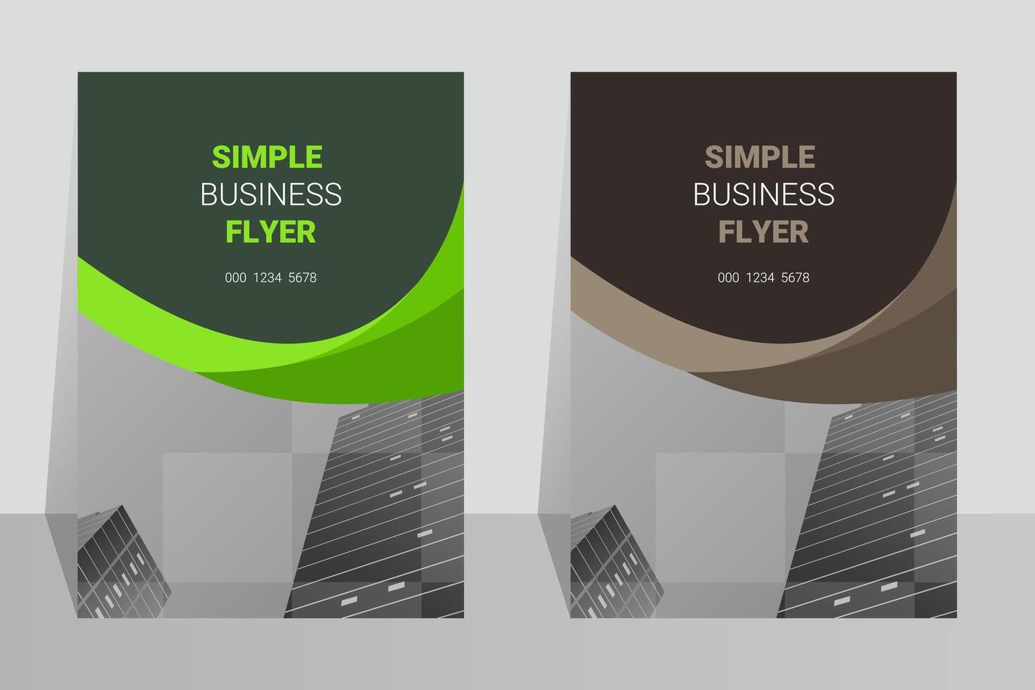 Modern company A4 geometric flyer cover template vector