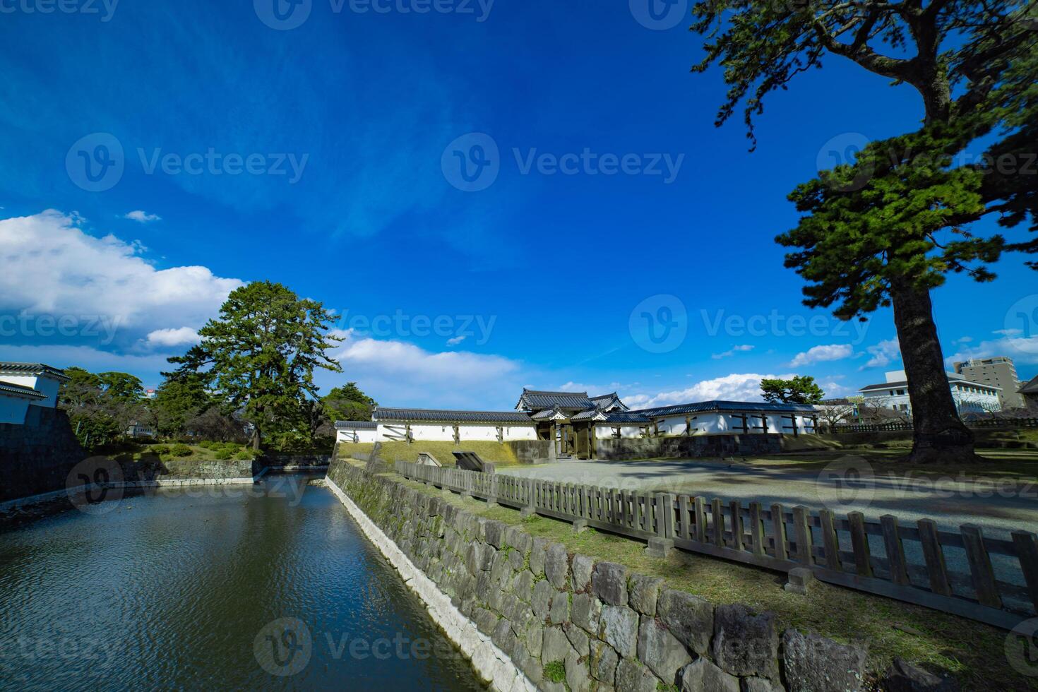 The gate of Odawara castle in Kanagawa wide shot photo