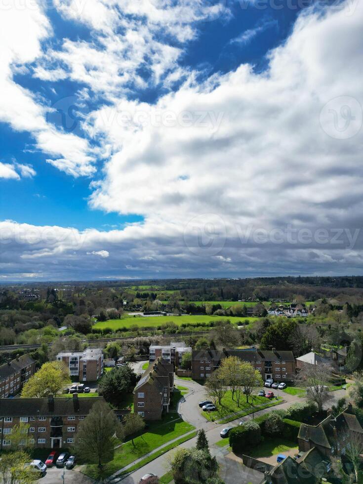 Aerial View of Denham Green Town London, Uxbridge, England. United Kingdom. April 3rd, 2024 photo