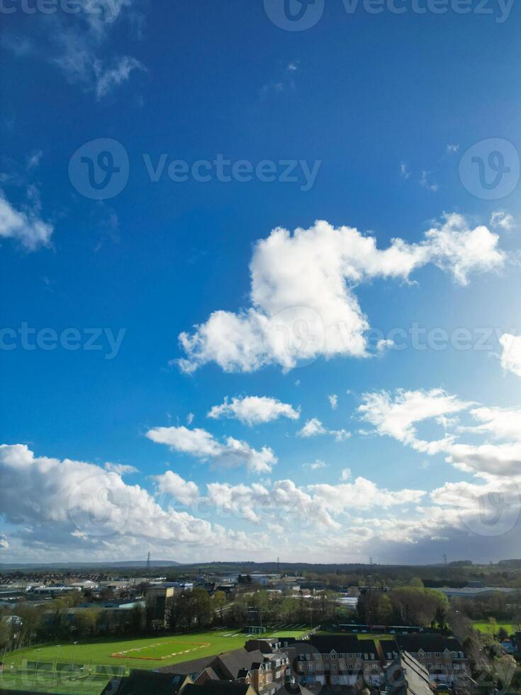 Aerial View of Central Leighton Buzzard Town of England Great Britain. March 29th, 2024 photo