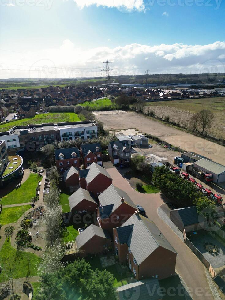Aerial View of Central Leighton Buzzard Town of England Great Britain. March 29th, 2024 photo