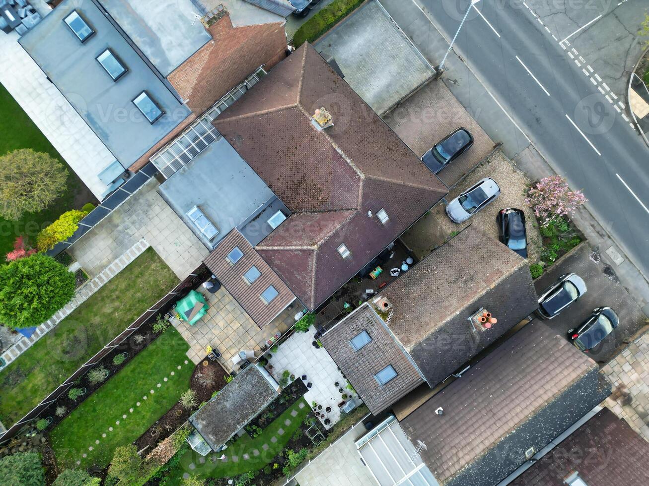 High Angle View of Harefield Town London, Uxbridge, England. United Kingdom During Sunset. April 3rd, 2024 photo