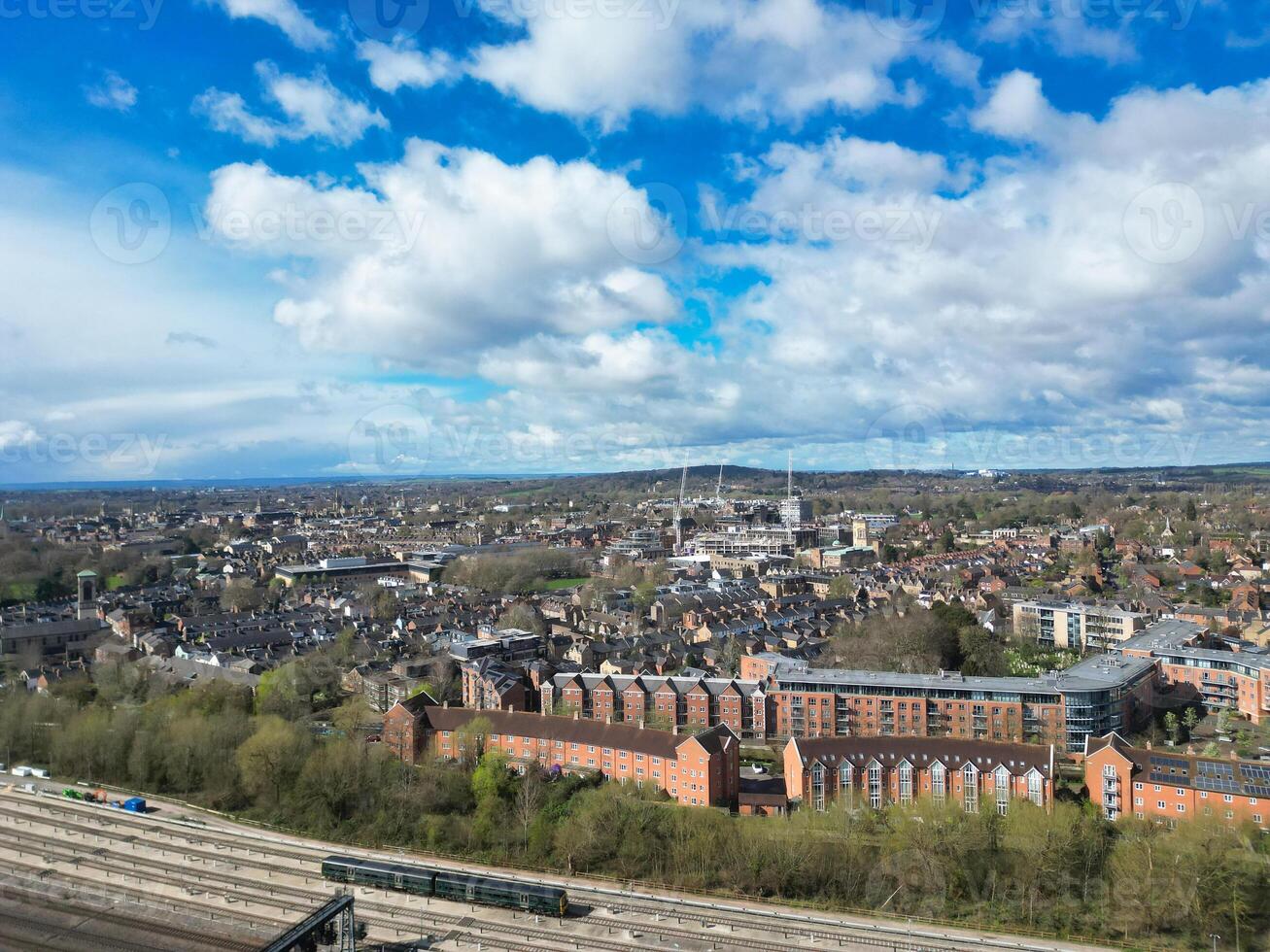 High Angle View From Central Railway Station of Oxford City, England UK. March 23rd, 2024 photo