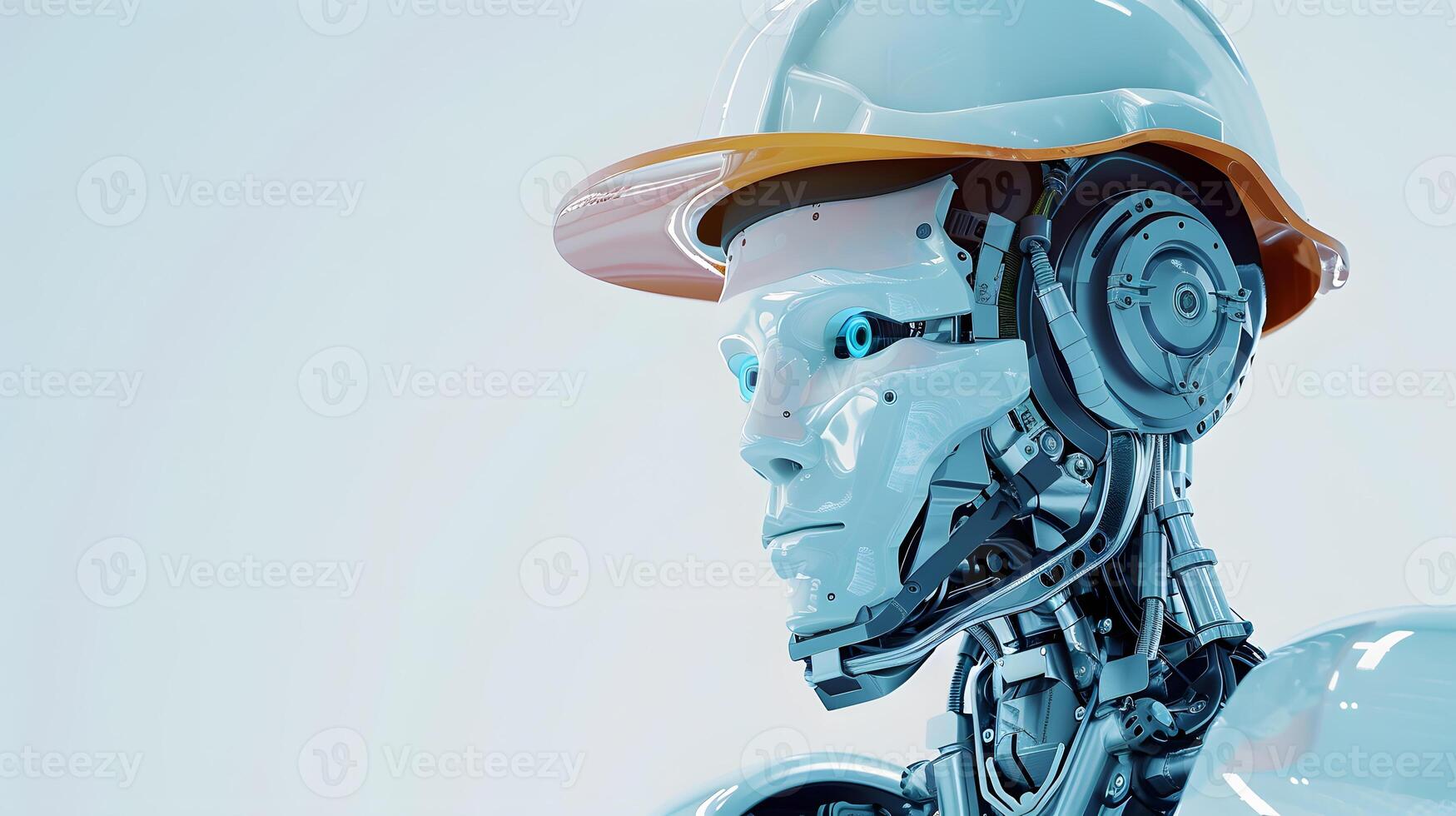 AI generated The robot, the android, is ready to perform work functions. AI Generated photo