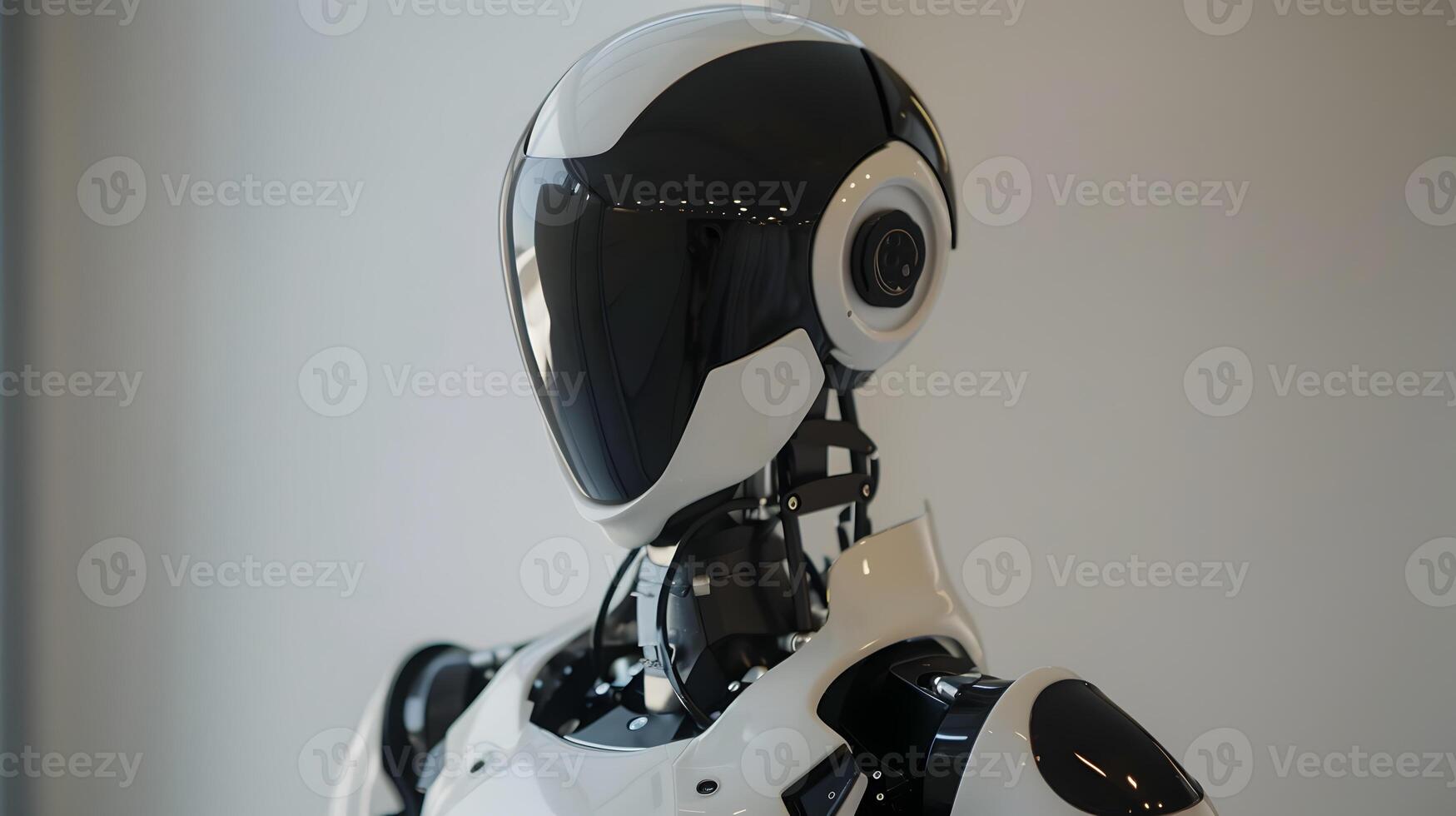AI generated The robot, the android, is ready to perform work functions. AI Generated photo