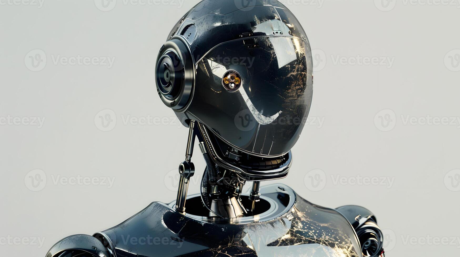 AI generated The robot, the android, is ready to perform work functions. AI Generated photo