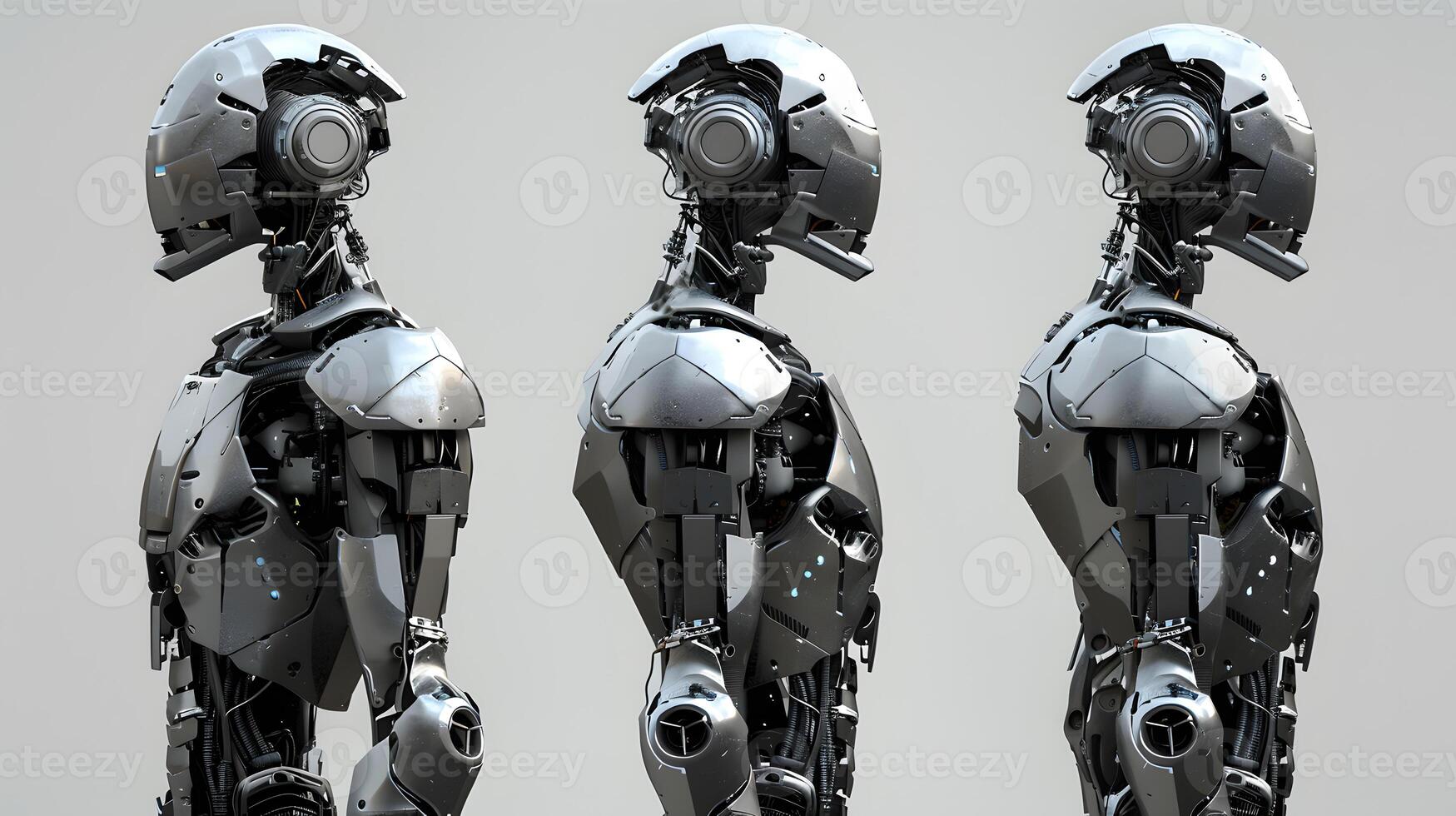 AI generated The robot, the android, is ready to perform work functions. AI Generated photo