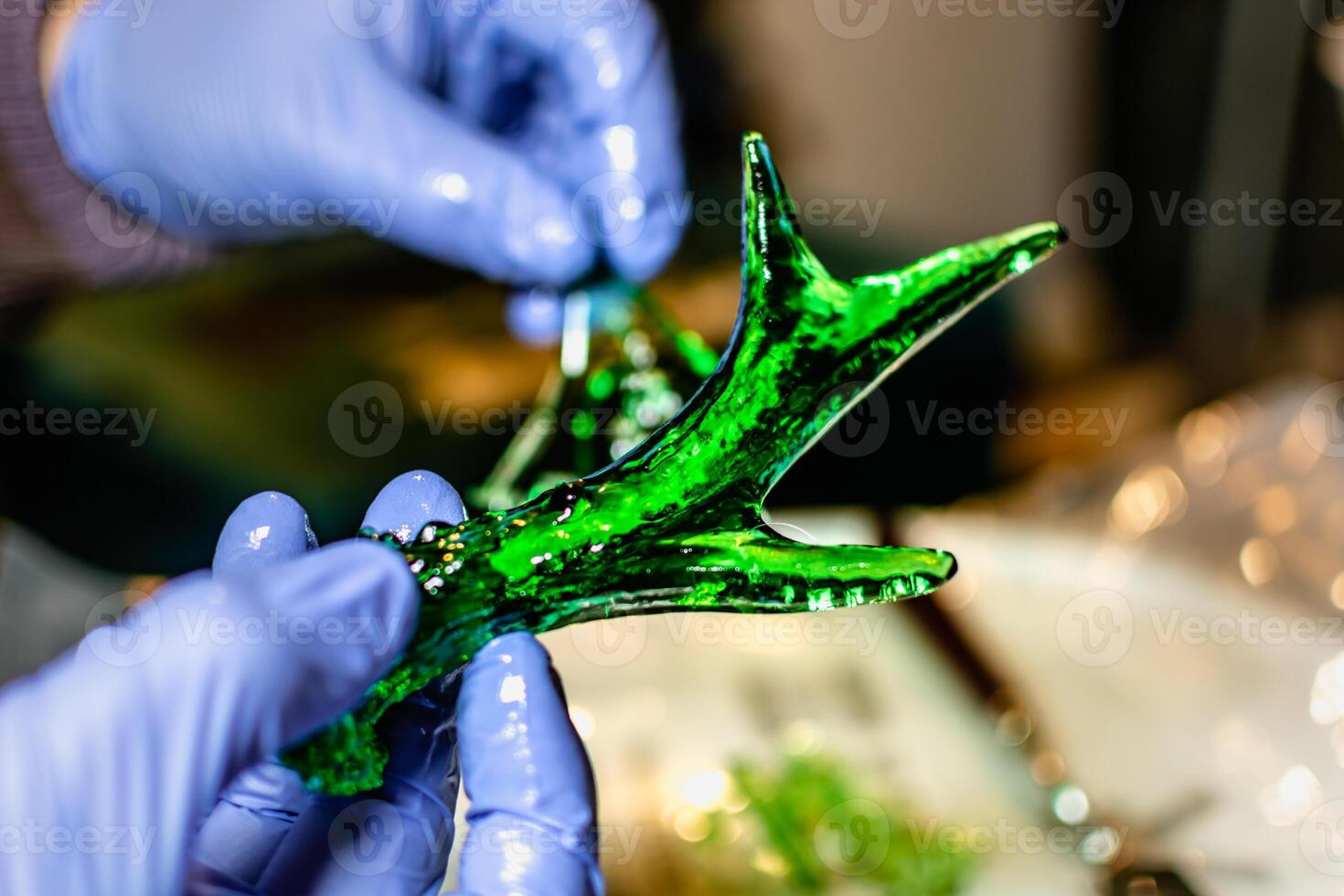 3d resin printing of a deer antler after being unhooked photo