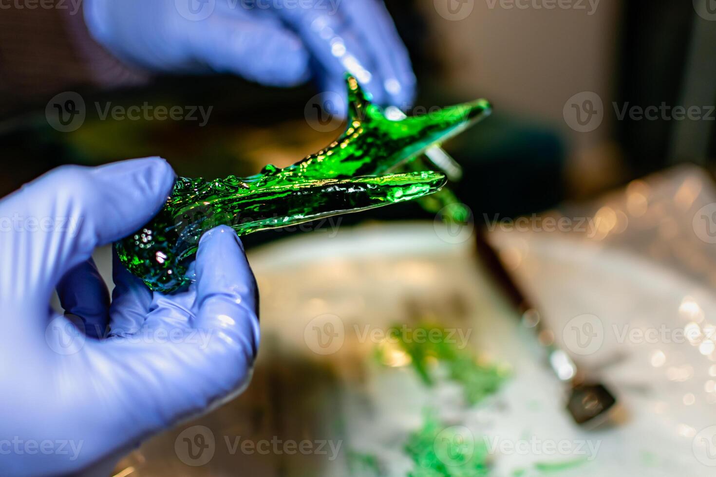 3d resin printing of a deer antler after being unhooked photo