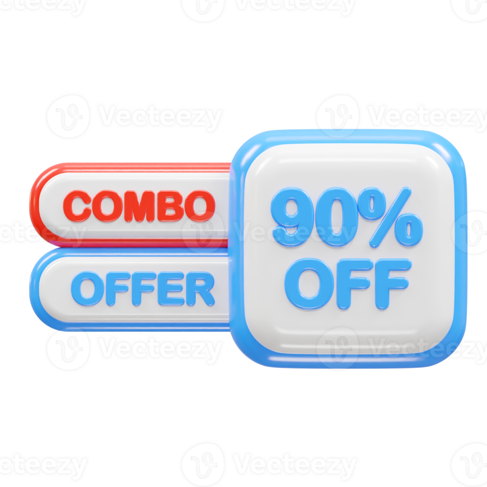 90 percent off sale text illustration 3d rendering png