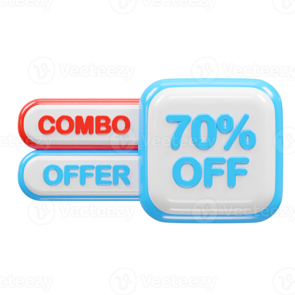 70 percent off sale text illustration 3d rendering png