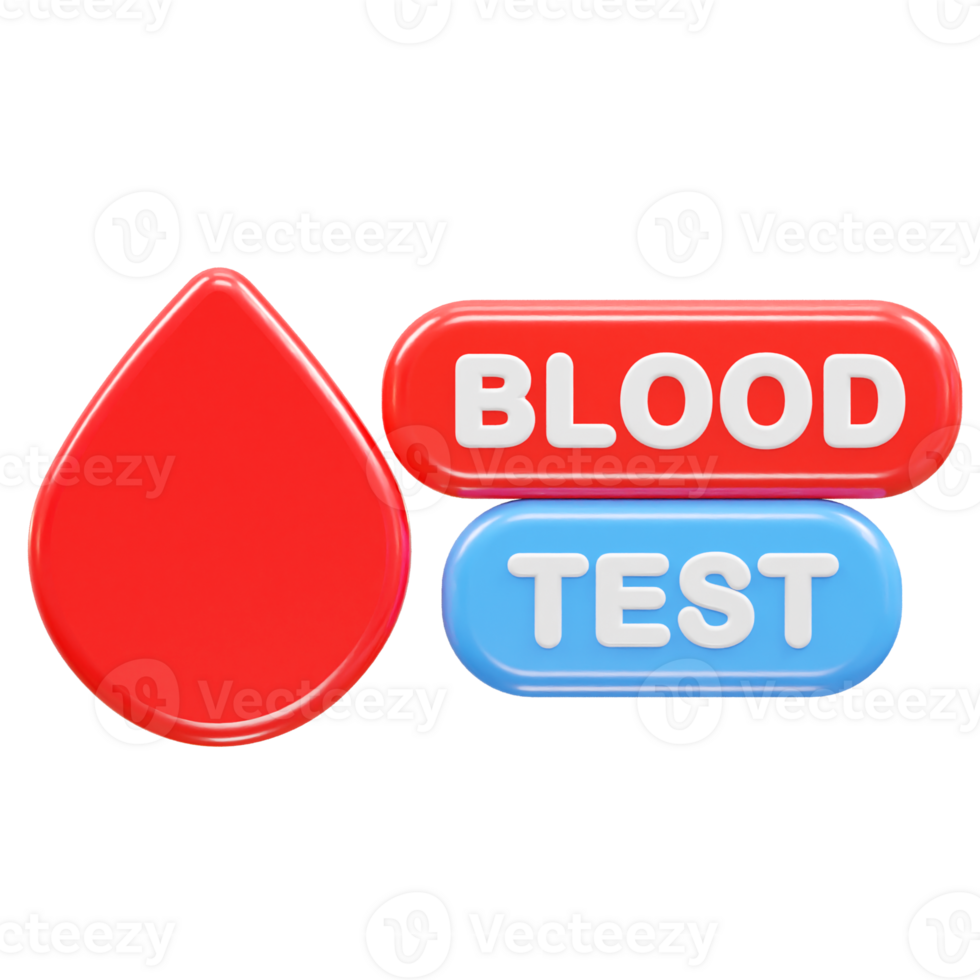 Blood icon 3d rendering illustration element png