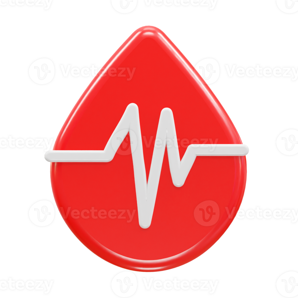 Blood icon 3d rendering illustration element png