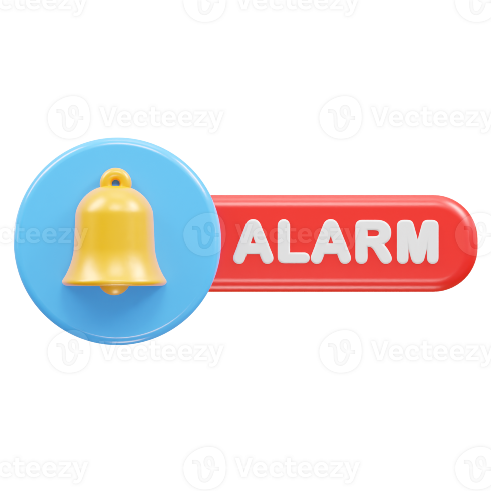 alarm icon 3d illustration rendering png