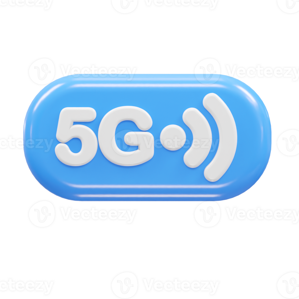 5g icon rendering 3d illustration element png