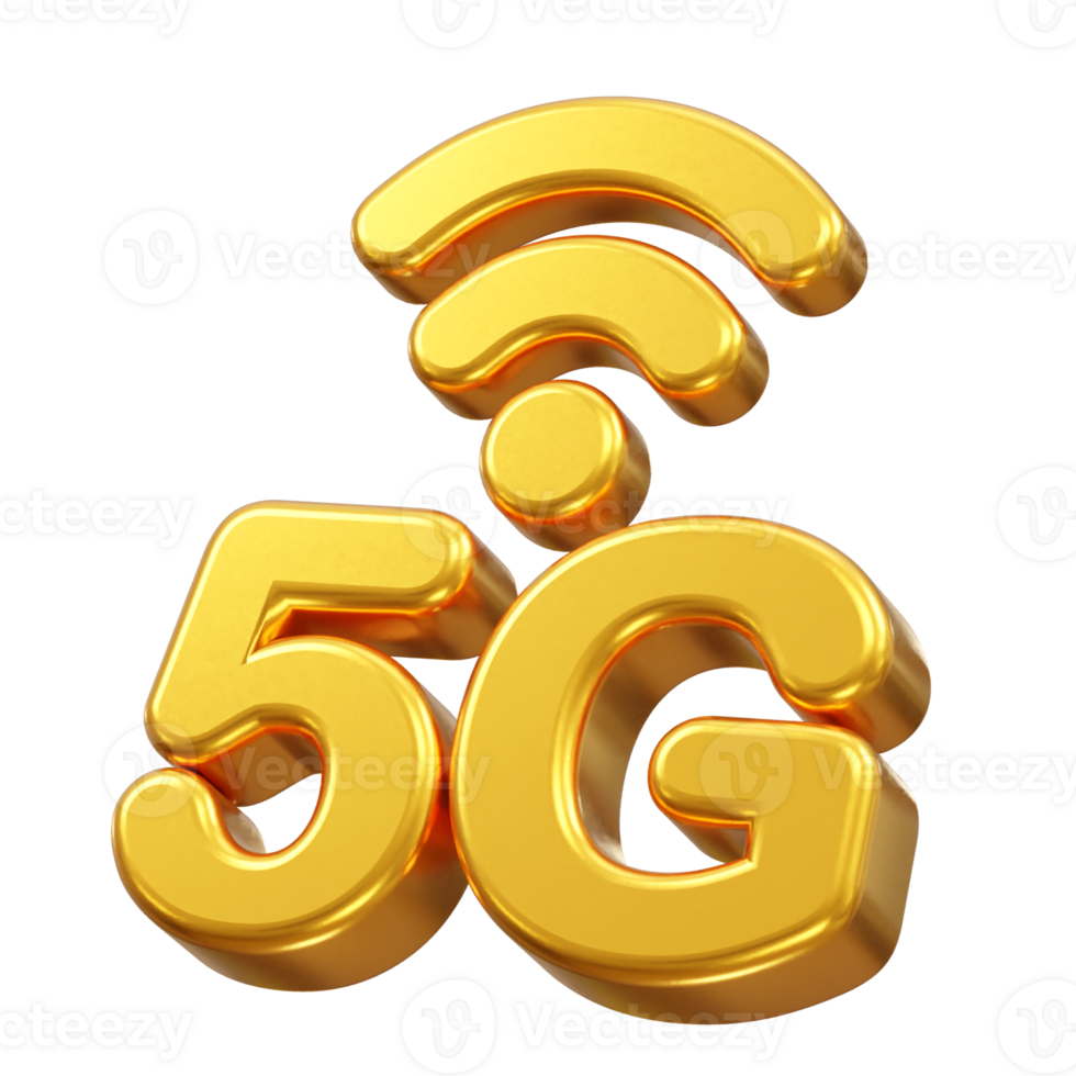 5g icon rendering 3d illustration element png