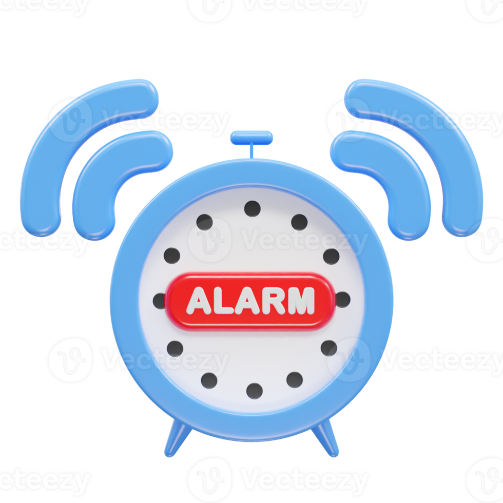 alarm icon 3d illustration rendering png