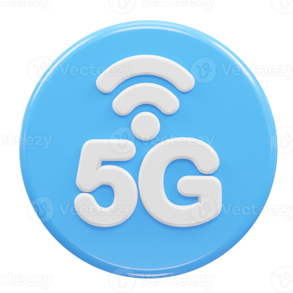 5g icon rendering 3d illustration element png