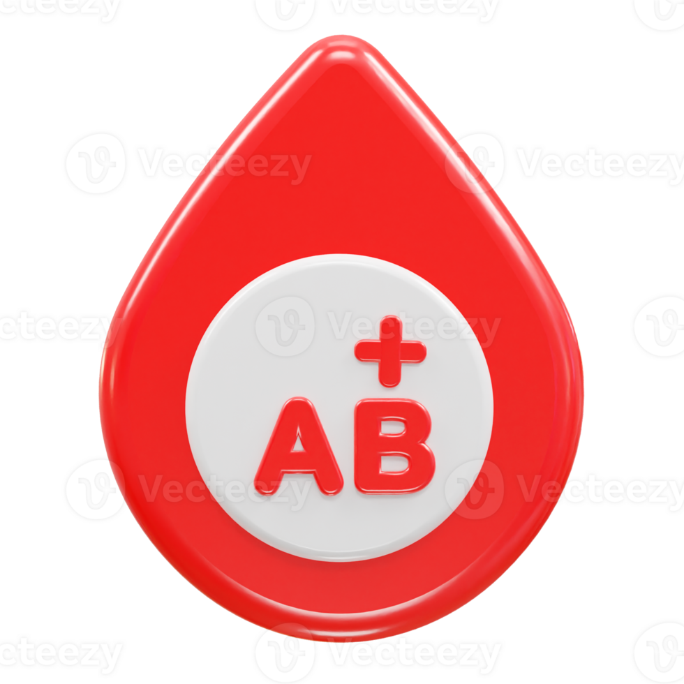 Blood icon 3d rendering illustration element png