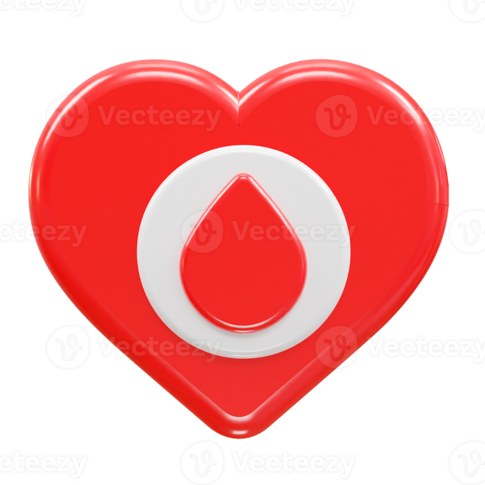 Blood icon 3d rendering illustration element png