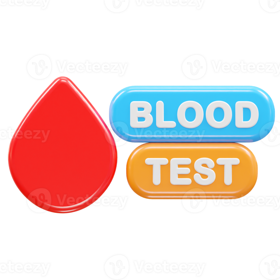 Blood icon 3d rendering illustration element png