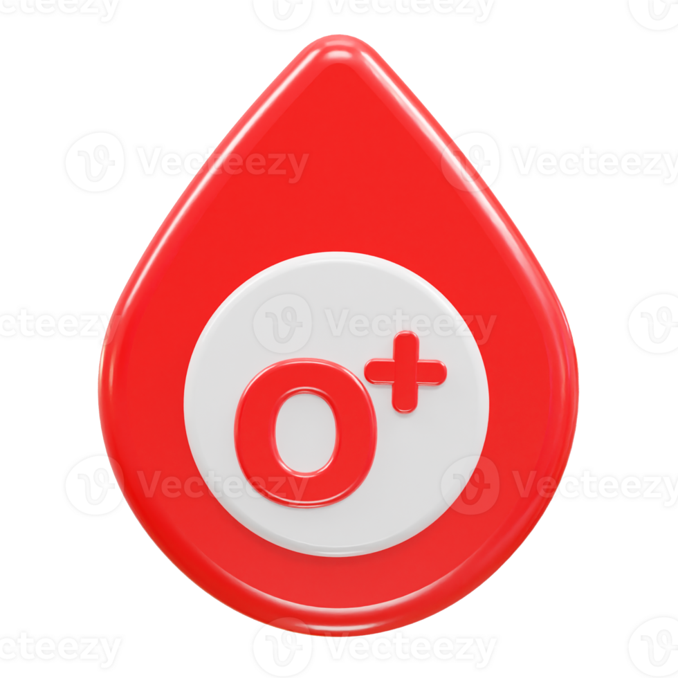 Blood icon 3d rendering illustration element png