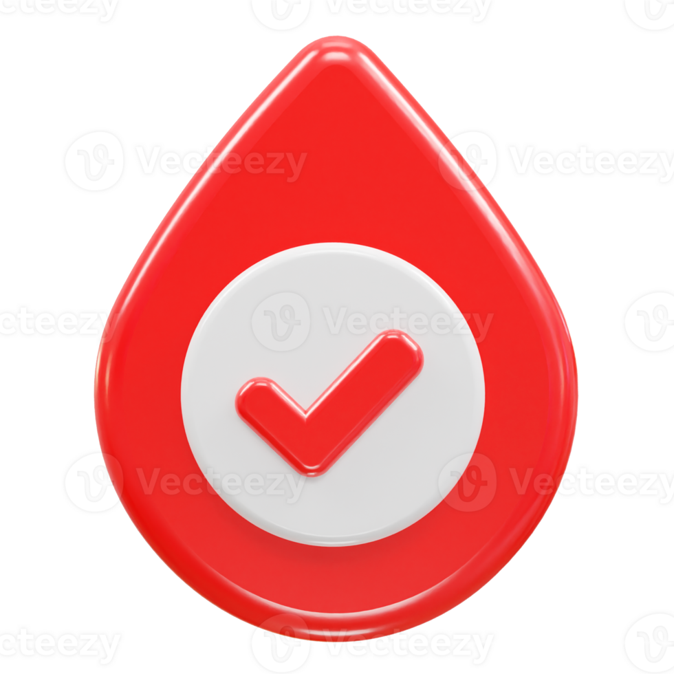 Blood icon 3d rendering illustration element png