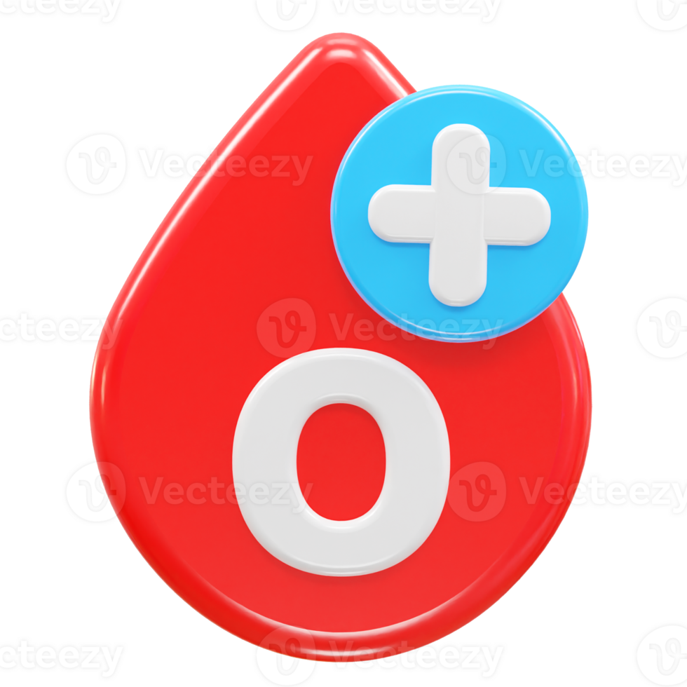 Blood icon 3d rendering illustration element png