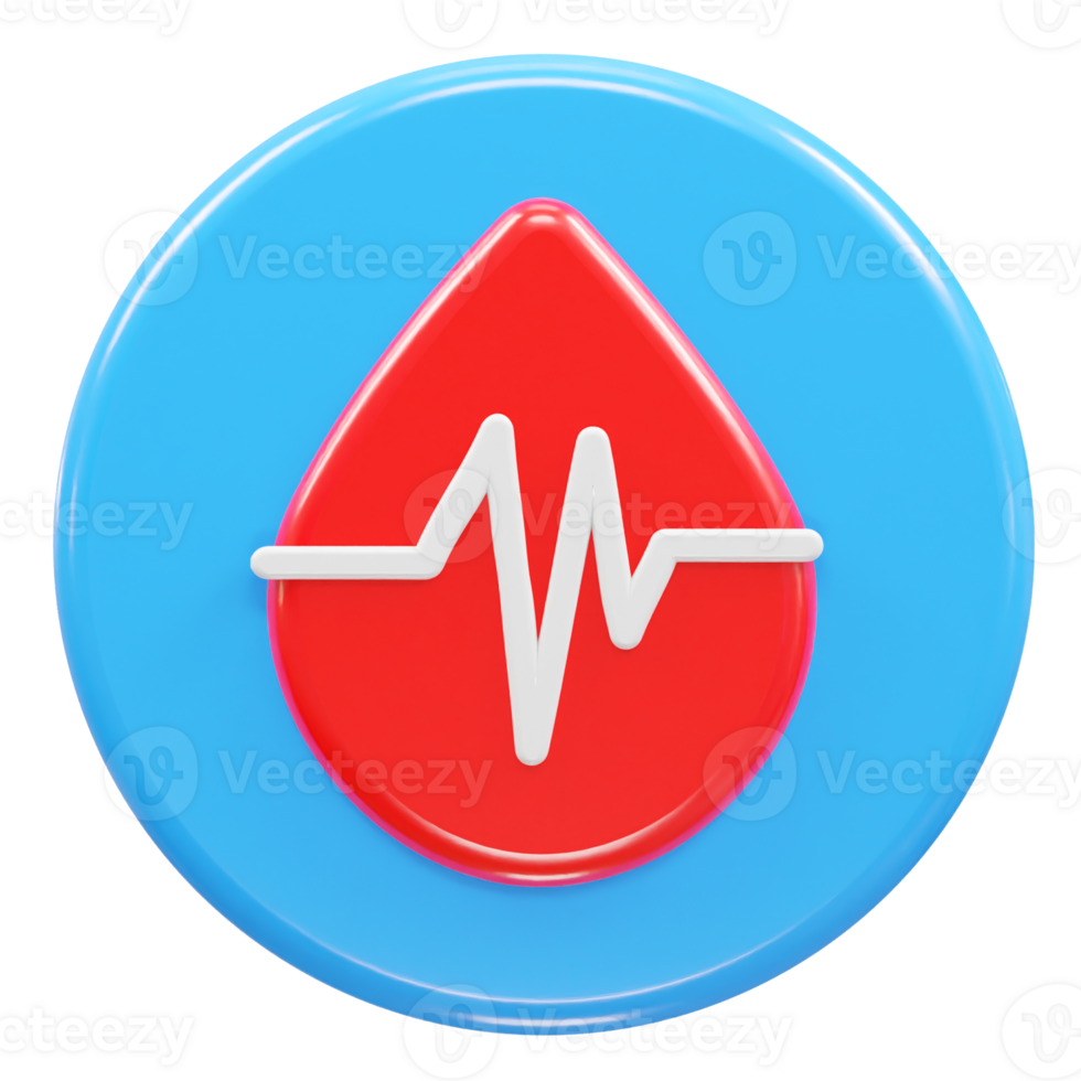 Blood icon 3d rendering illustration element png