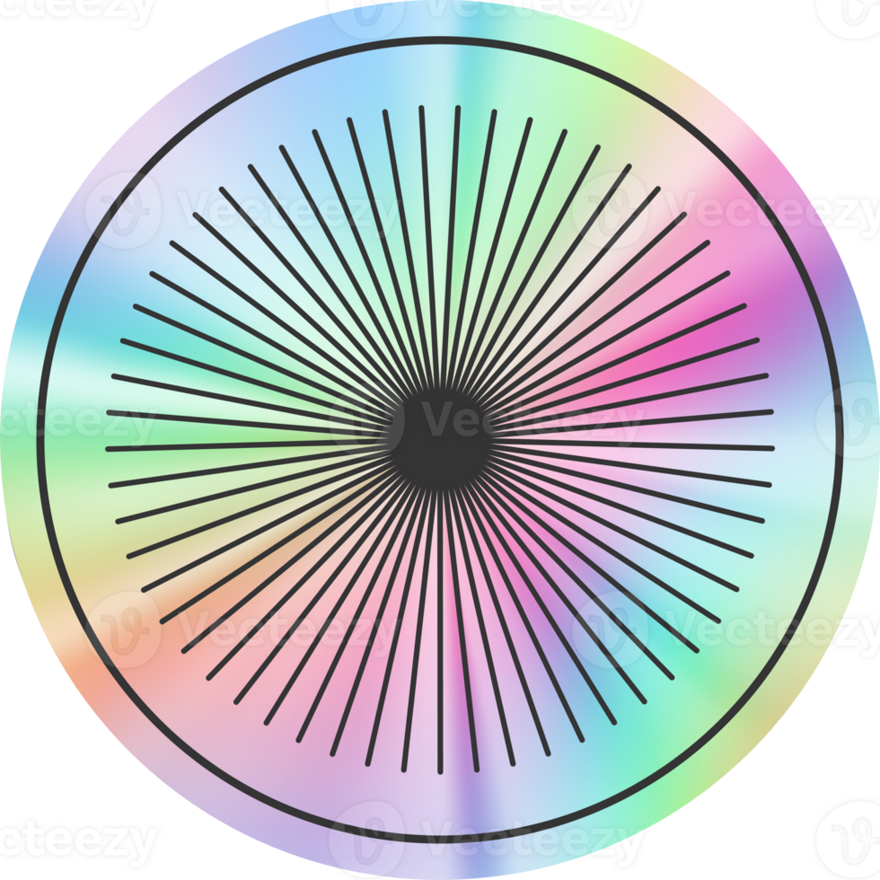 y2k holographisch Aufkleber Star png