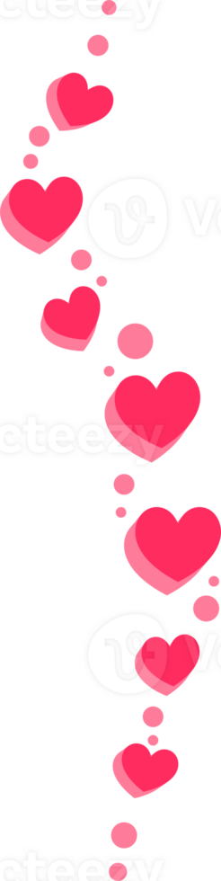 Love likes hearts. Reaction and feedback for social media. Flying emoji stream. Symbols flow for online chart. png