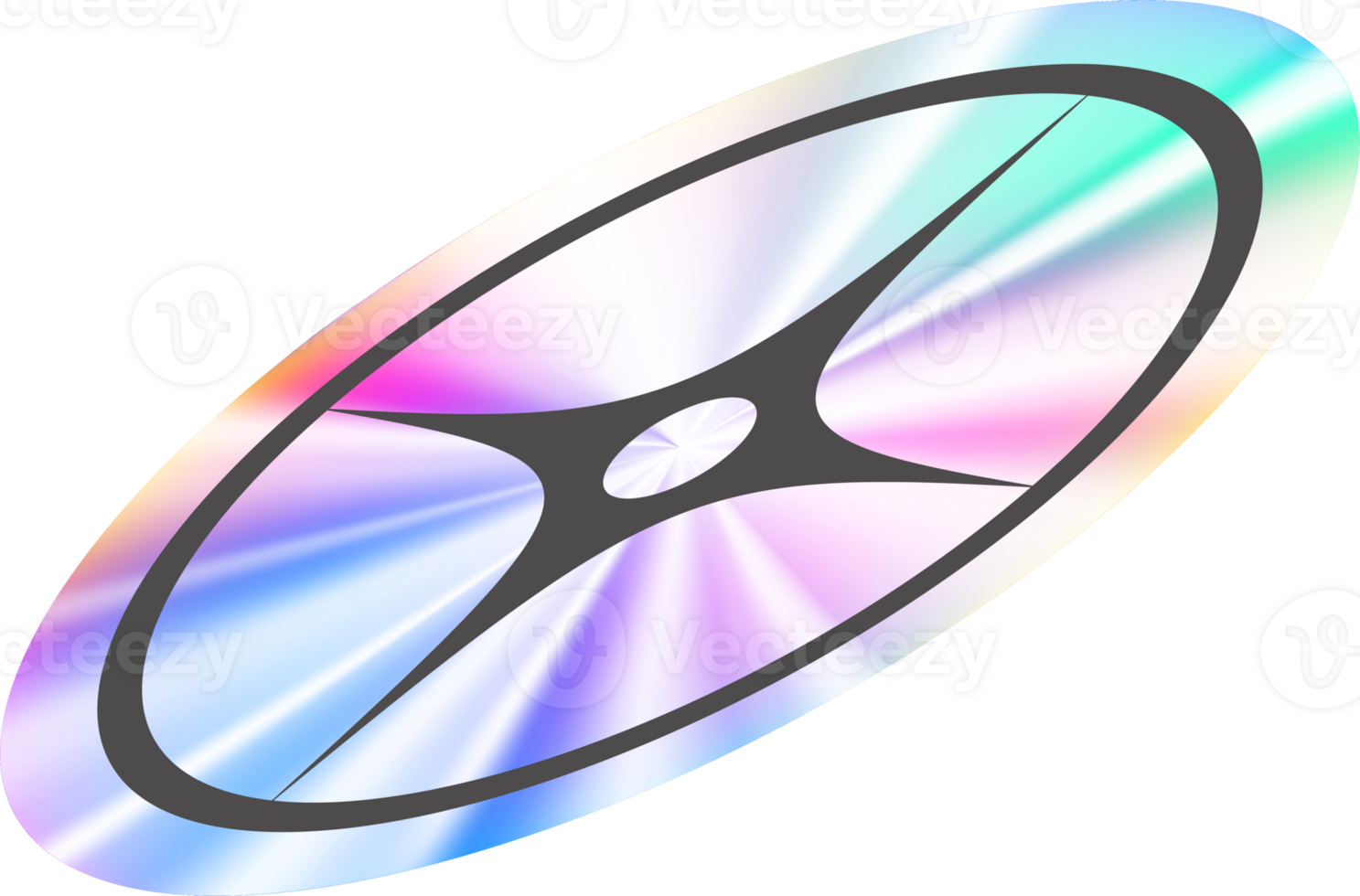 y2k holografische sticker ster png