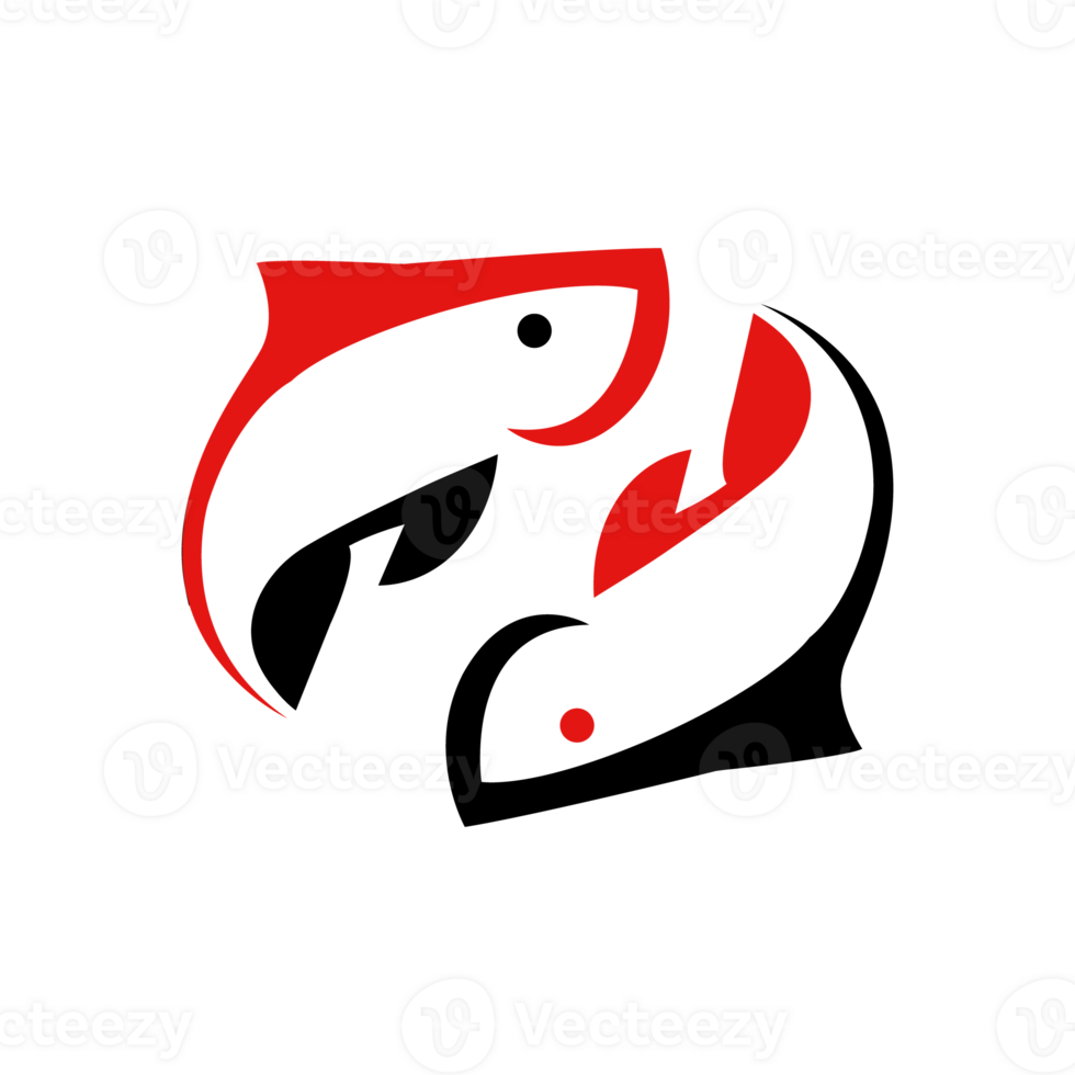Fish design logo template. Seafood restaurant idea. png