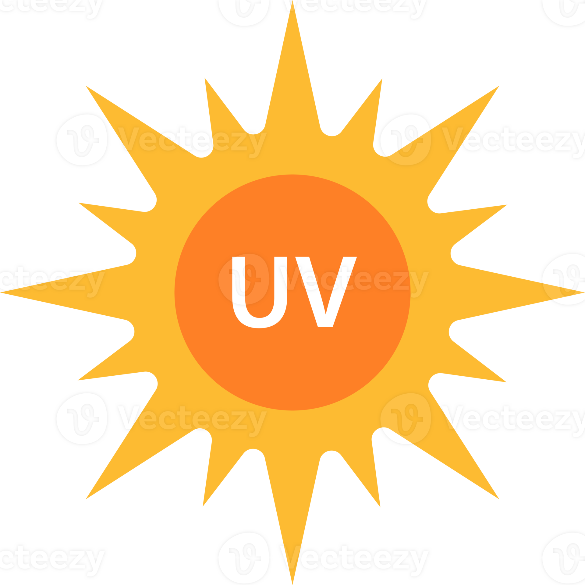 UV radiation icon solar ultraviolet light symbol for graphic design