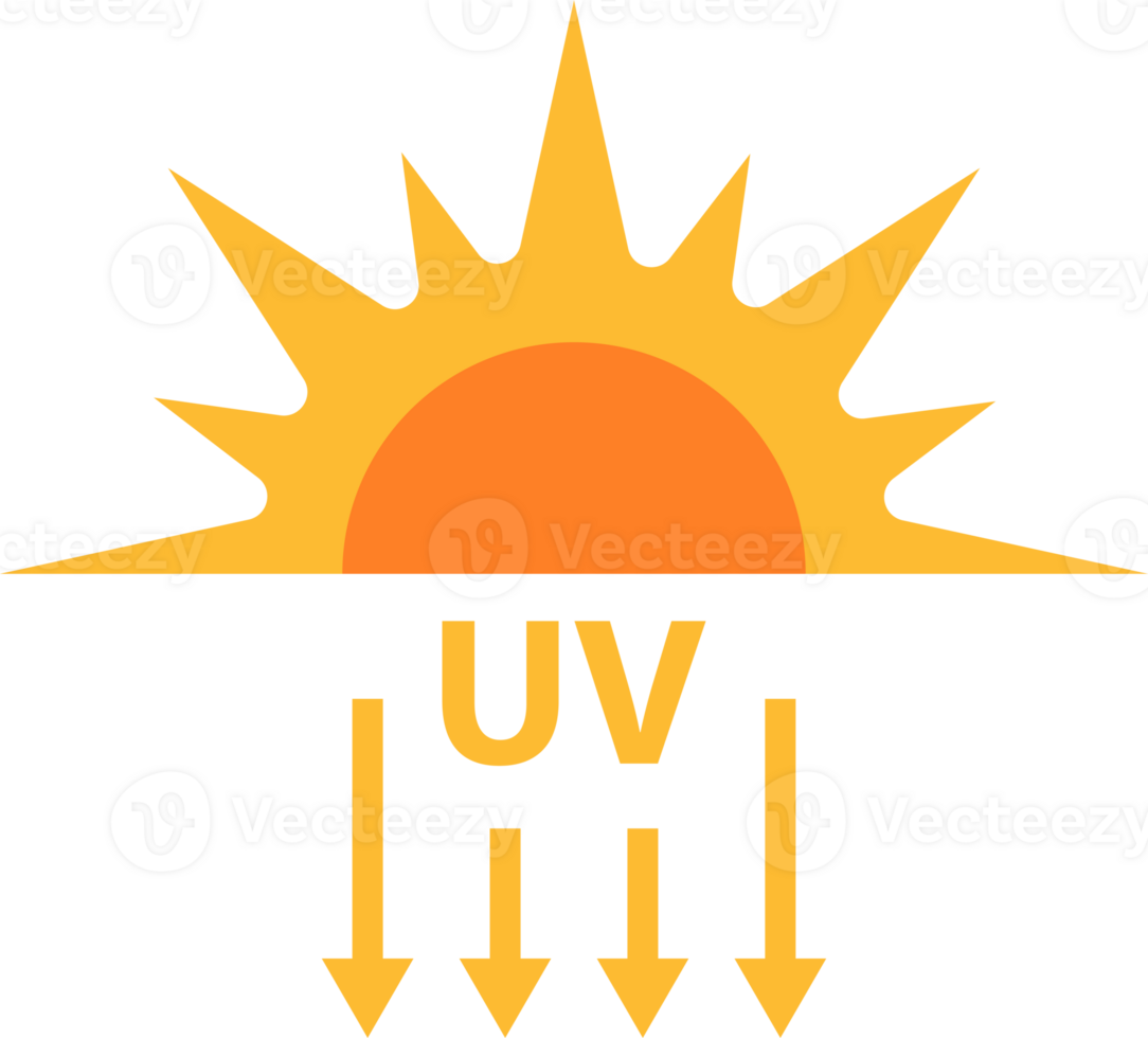 UV radiation icon solar ultraviolet light symbol for graphic design, logo, web site, social media, mobile app, ui illustration. png