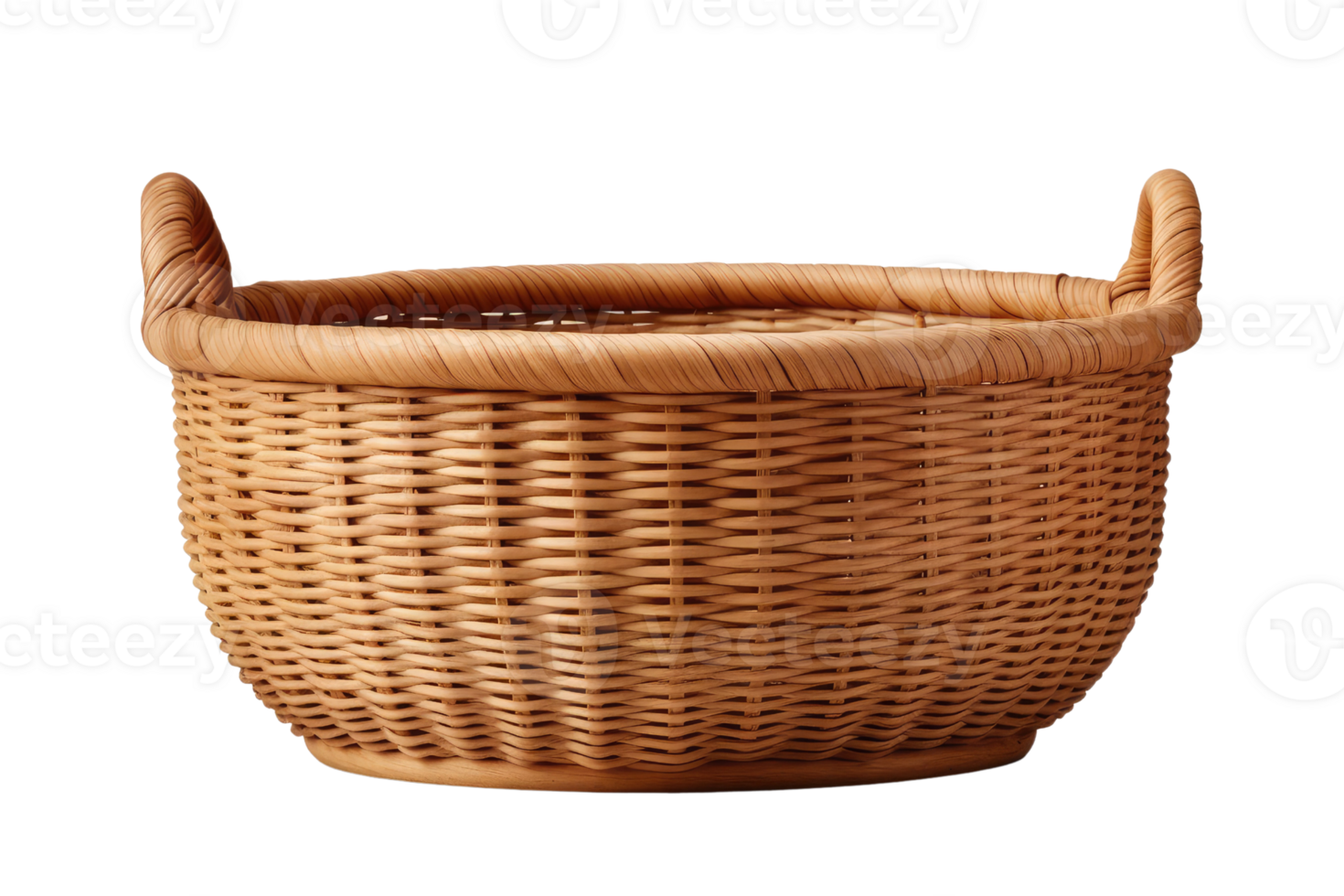 AI generated basket on isolated transparent background png