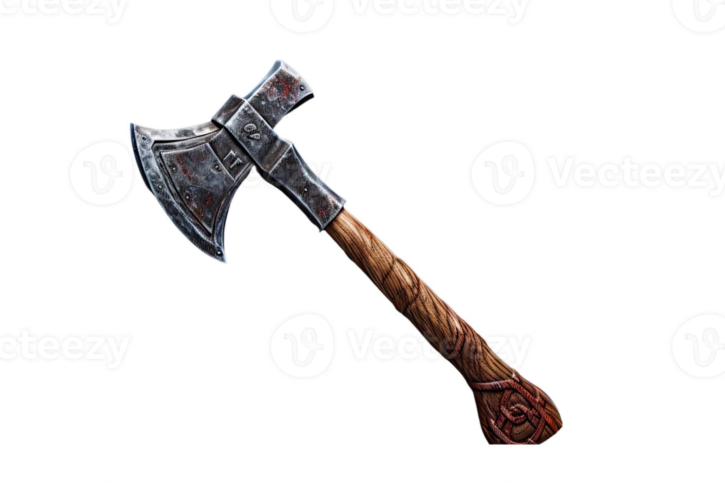 AI generated axe on an isolated transparent background png