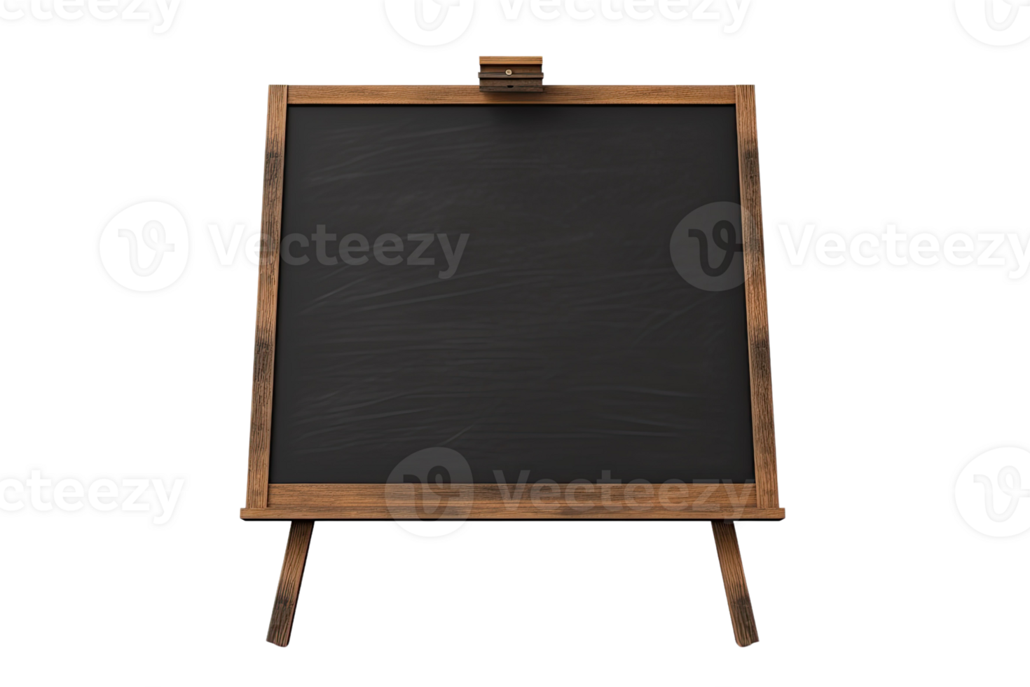 AI generated black board isolated on isolated transparent background png