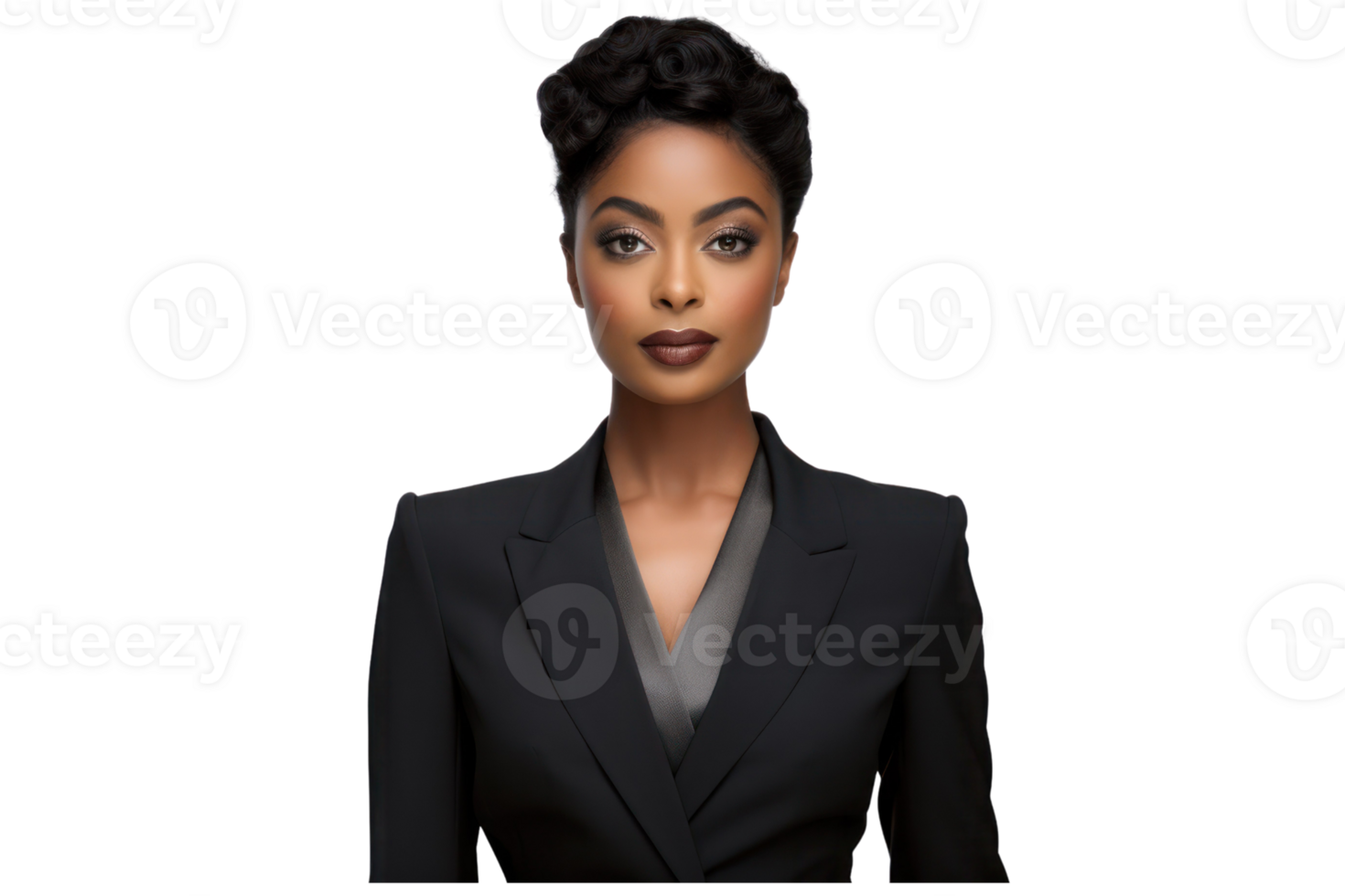 AI generated good looking business woman isolated on transparent background png