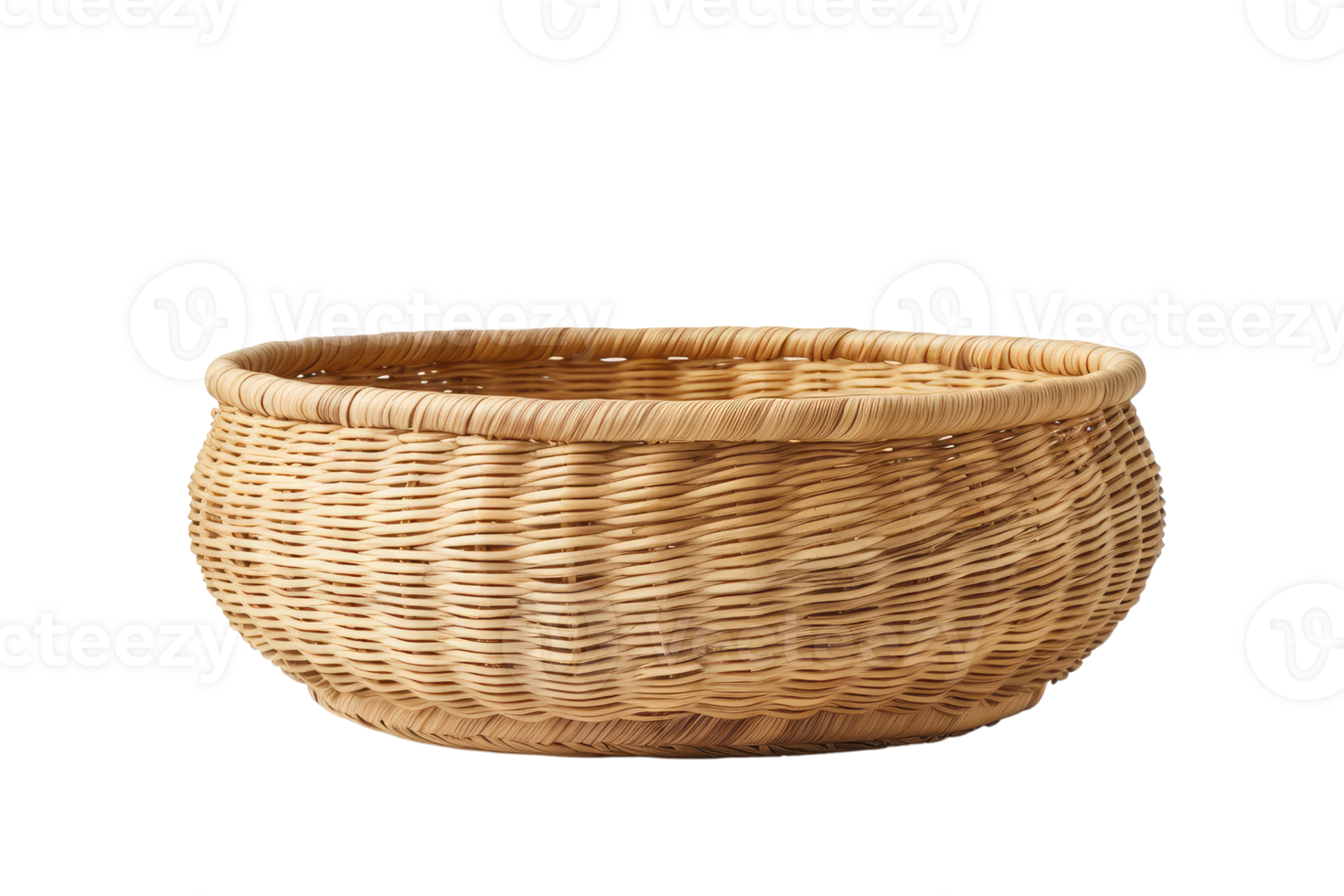 AI generated basket on isolated transparent background png