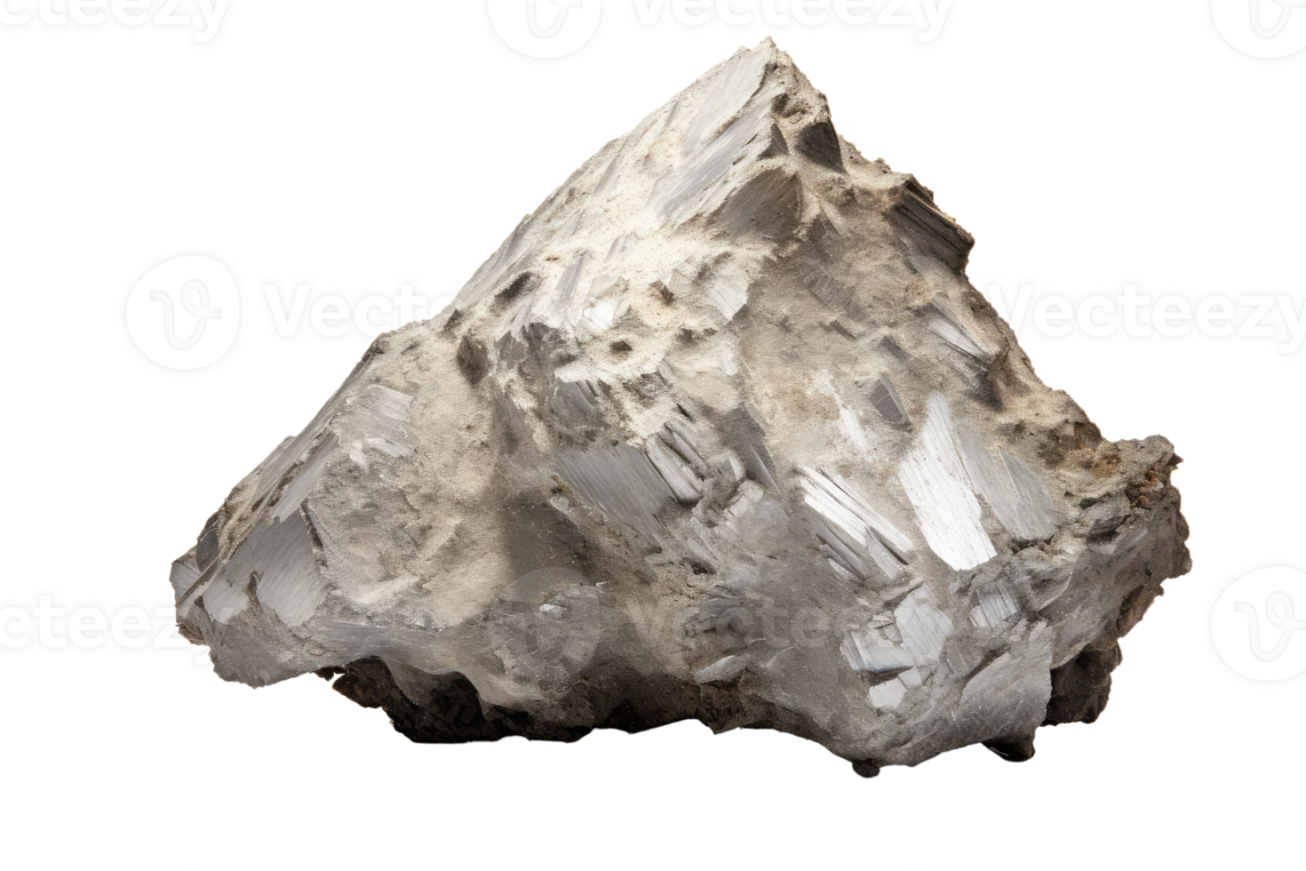 AI generated raw silver on an isolated transparent background png