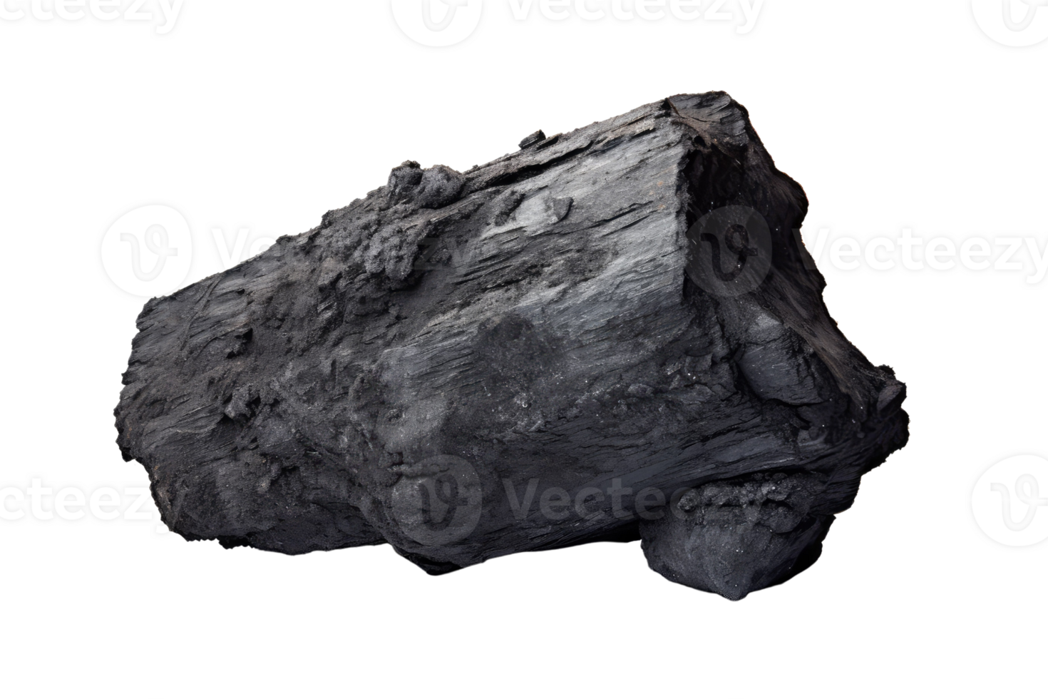 AI generated raw coal on an isolated transparent background png