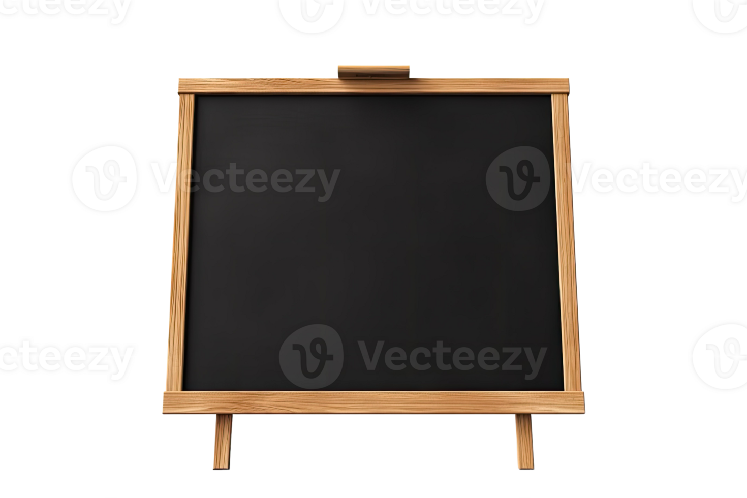 AI generated black board isolated on isolated transparent background png