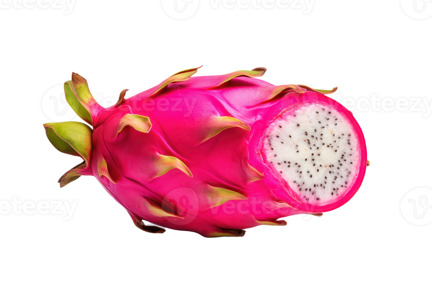 AI generated pitaya fruit on an isolated transparent background png