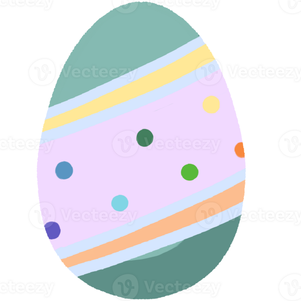 an easter egg with polka dots on it png