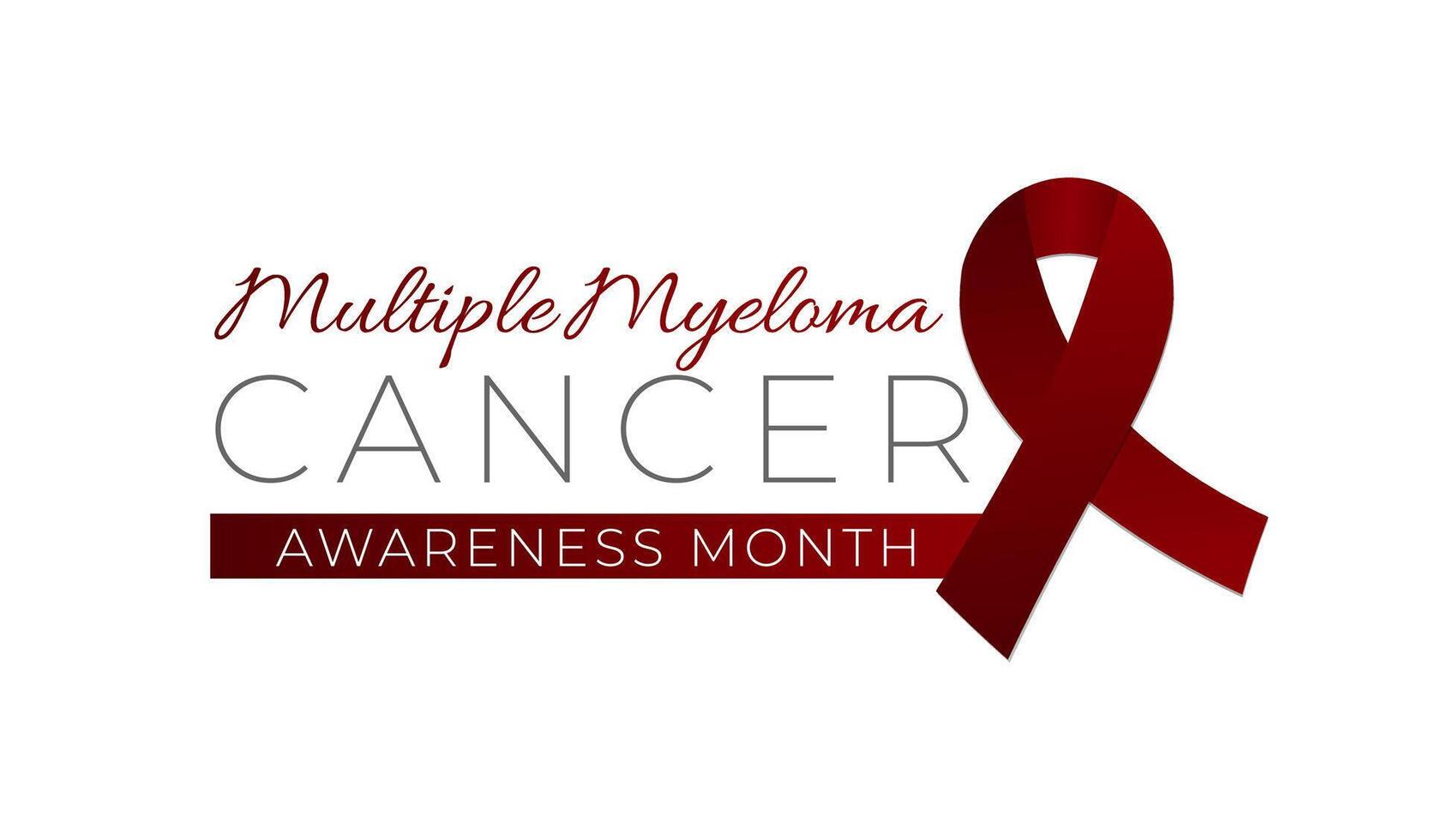 Multiple Myeloma Cancer Awareness Month Isolated Logo Icon Sign vector