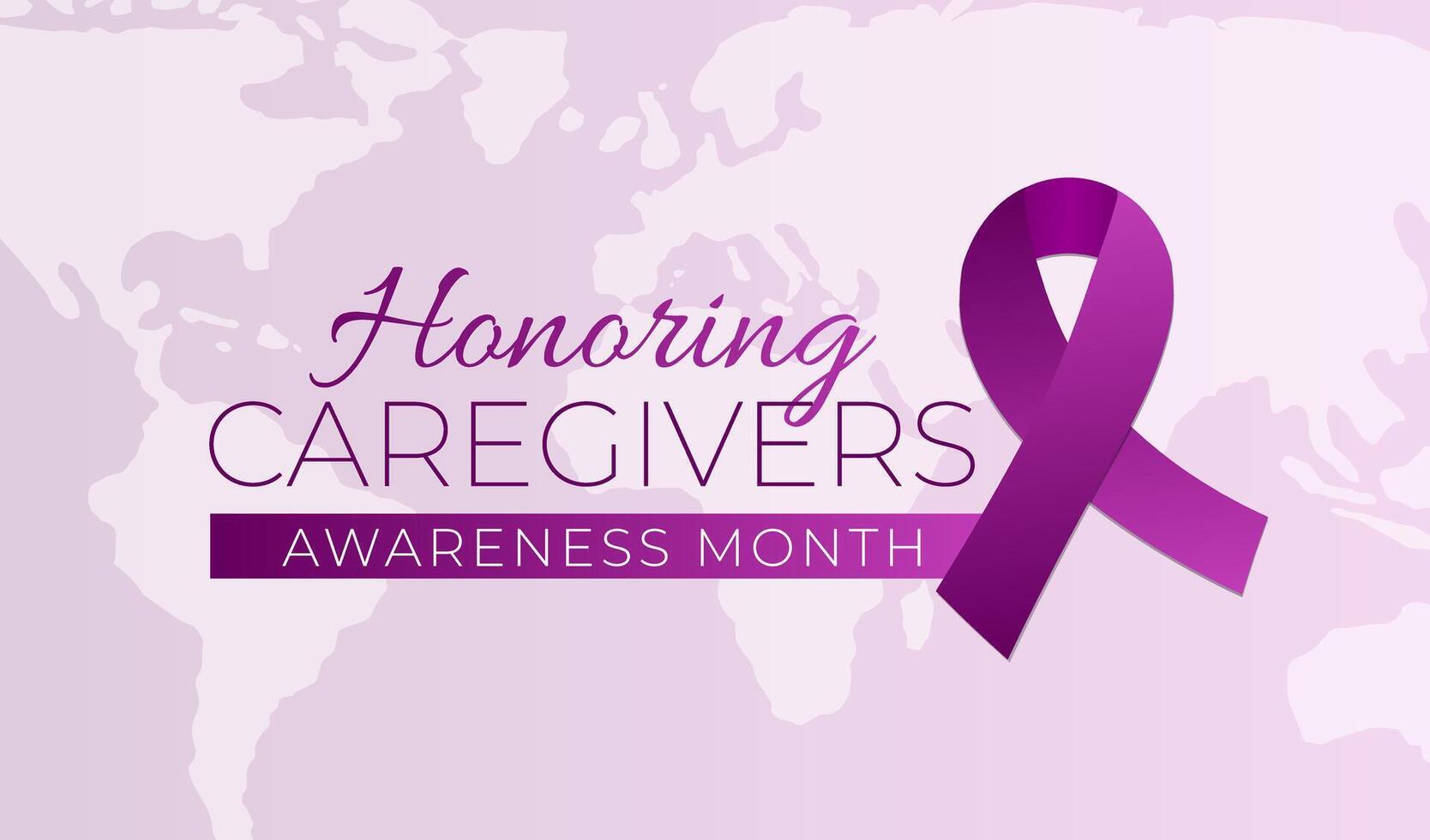 Honoring Caregivers Awareness Month Background Illustration vector