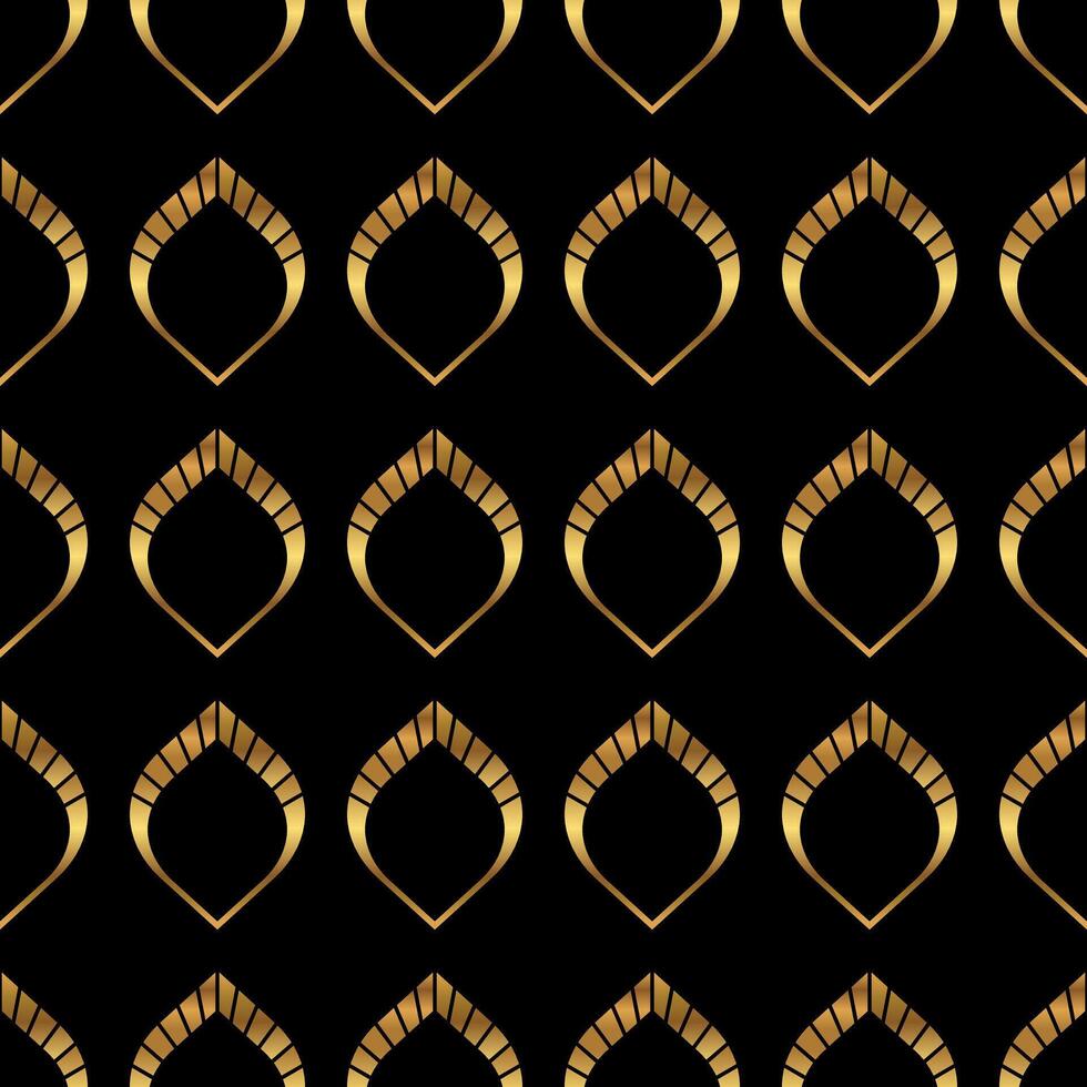 limpiar negro oro elegante Arte deco modelo diseño vector